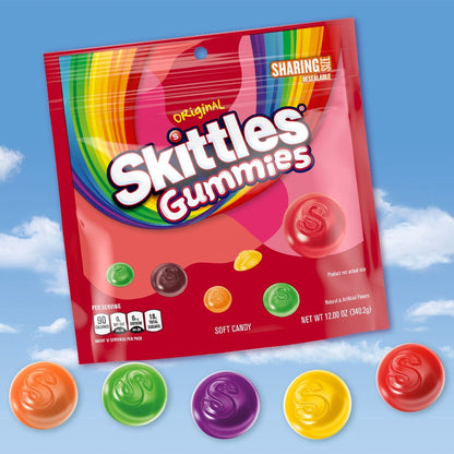 미국직구 스키틀즈 Gummies Original Gummy Candy, Sharing Size, 12 oz