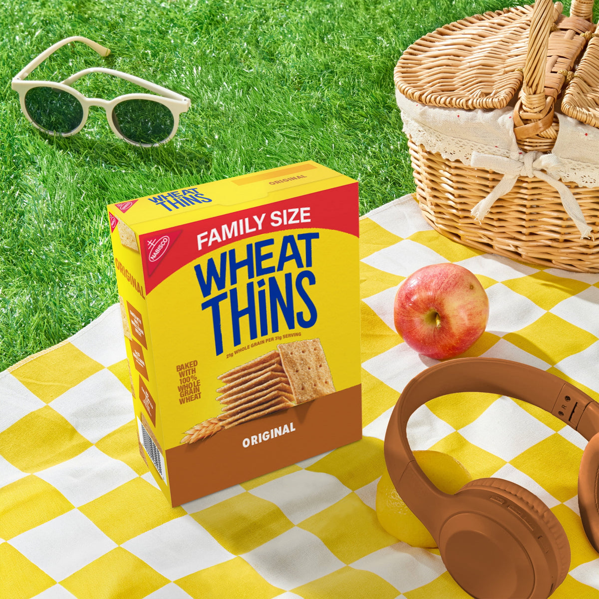 미국직구 WHEAT THINS Original Snacks, Whole Grain Wheat Crackers, Snack Crackers, Family Size, 14 oz