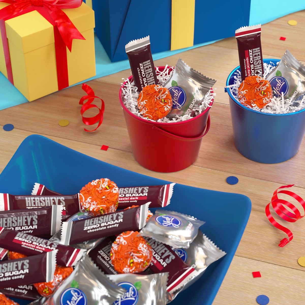 미국직구 Hershey's 캔디 439g / Hershey's, Reese's And York Zero Sugar Assorted Flavored Candy, V 5