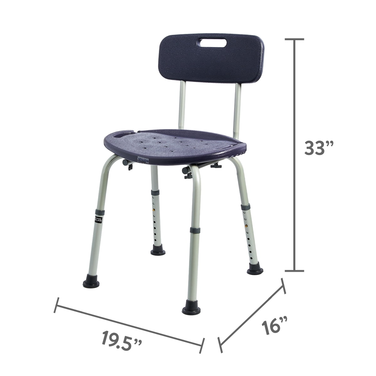 미국직구 Equate Bath & / Equate Bath & Shower Chair with Back – 350 lb Capacity, for Elderly & 5
