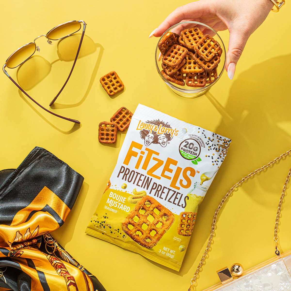 미국직구 85g 24팩 / (Pack Of 24) Lenny & Larrys Pretzel Boujie Mustard 85g 4