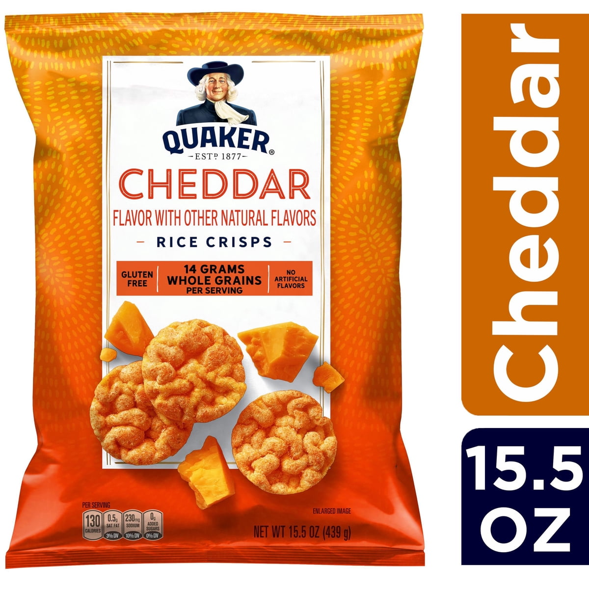 미국직구 Quaker Cheddar Flavored 439g / Quaker Cheddar Flavored Rice Crisps, 439g 3