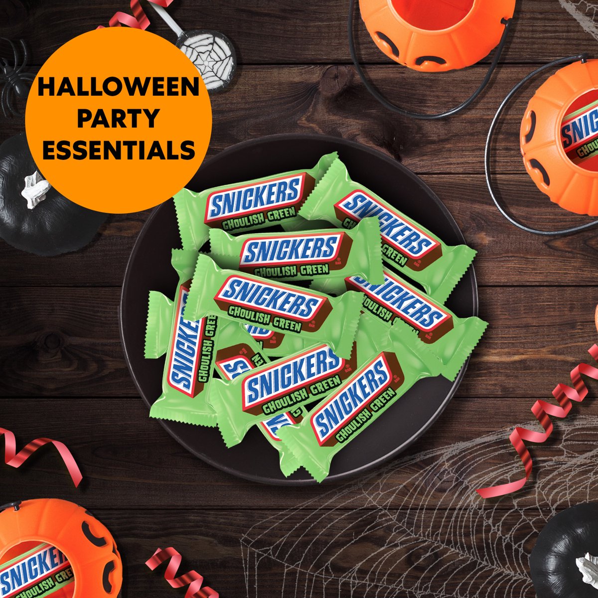 미국직구 Snickers Ghoulish Green 초콜릿 189g 2팩 / Snickers Ghoulish Green Milk Chocolate Hallowee 3