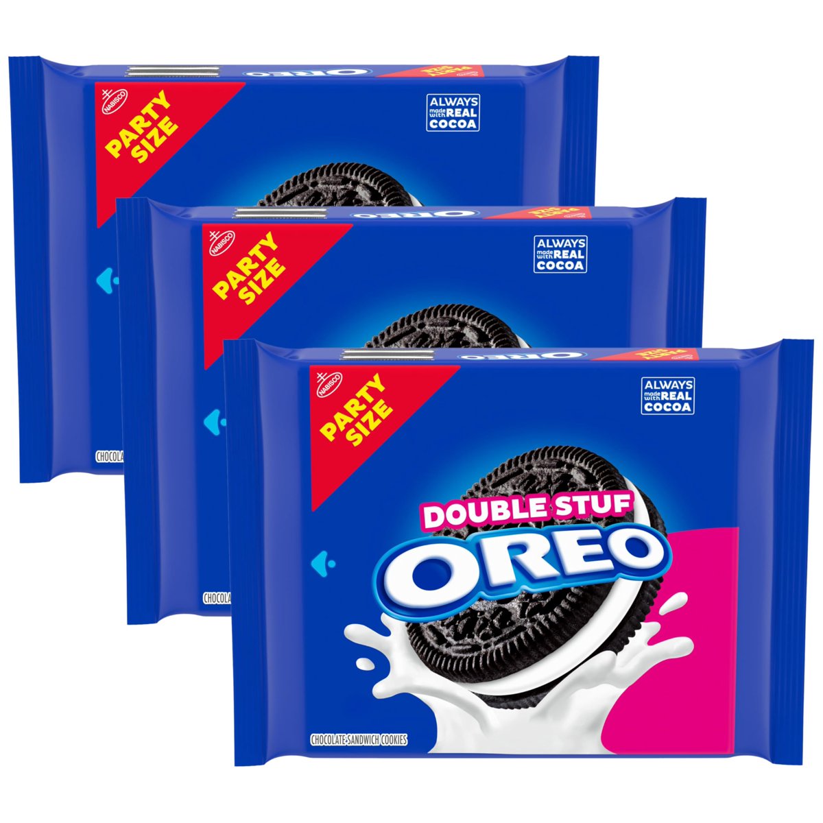 미국직구 3x Oreo Double 초콜릿 707g 3팩 / 3x | Oreo Double Stuf Chocolate Sandwich Cookies, Party  2
