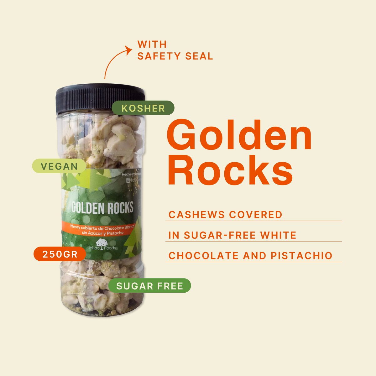 미국직구 Mijao Seeds Golden 초콜릿 230g / Mijao Seeds Golden Rocks White Chocolate Pistachio Cash 3