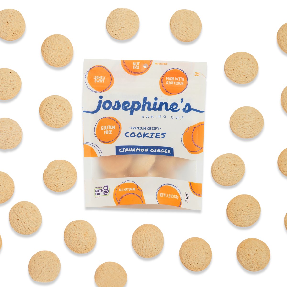 미국직구 Josephines 과자 128g / Josephines Premium Cinnamon Ginger Crispy Cookies, Gluten-Free,  5