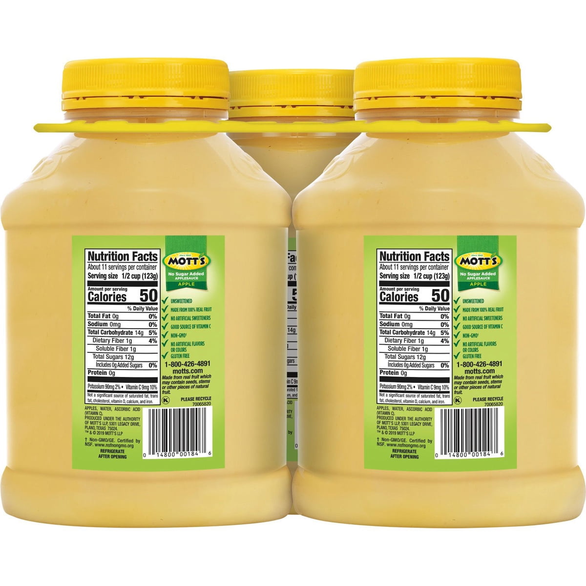 미국직구 Mott's No Sugar 1.3kg / Mott's No Sugar Added Applesauce, 1.3kg, 3 pk. 7