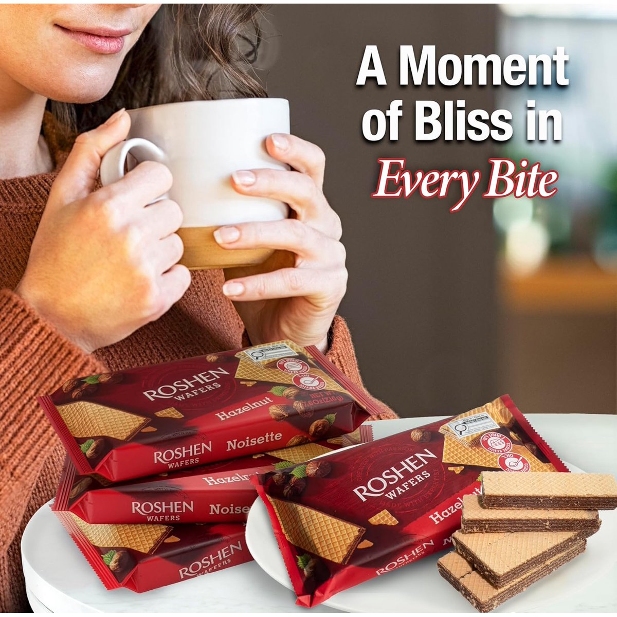 미국직구 Roshen Hazelnut Wafers 견과 215g / Roshen Hazelnut Wafers, Crispy Wafer Cookies with Ha 5