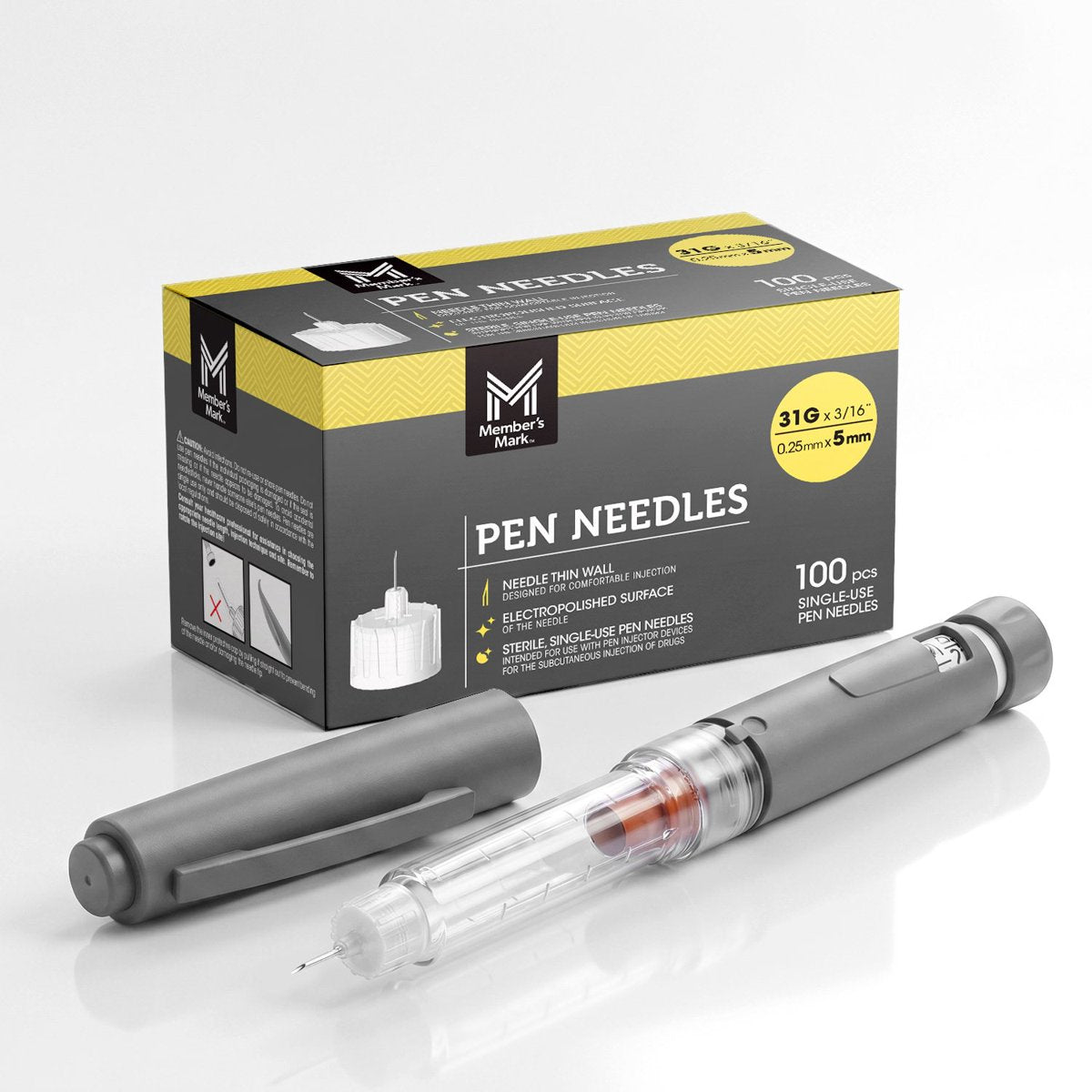 미국직구 멤버스마크 100팩 / Member's Mark Pen Needles 31G x 5mm, 100 ct. 3