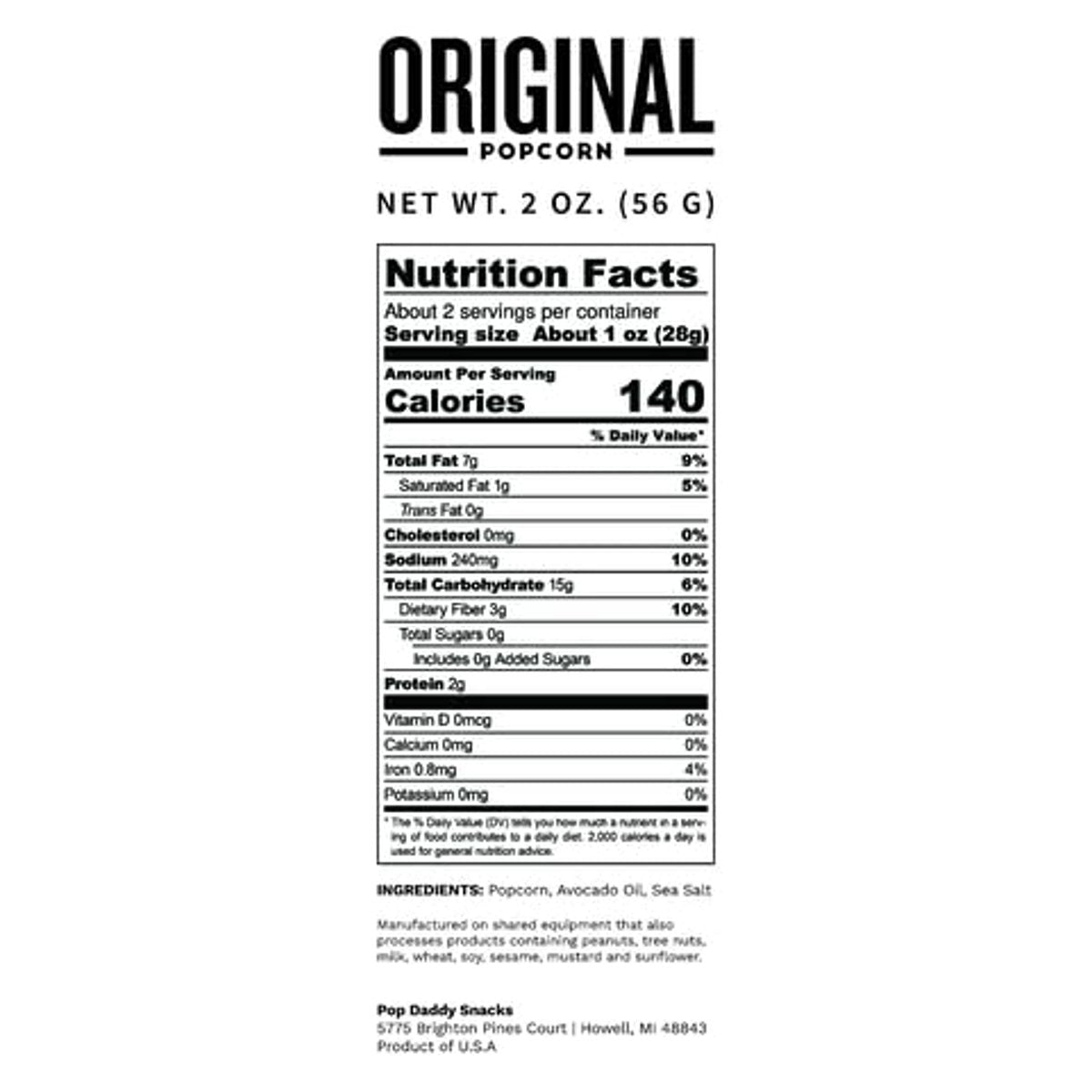 미국직구 Pop Daddy 57g 12팩 / Pop Daddy Original, 57g Gluten Free Hand Seasoned Gourmet Flavore 5