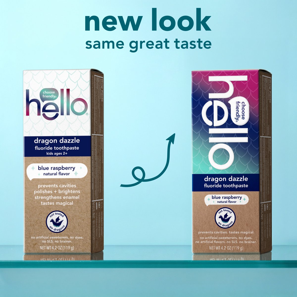 미국직구 hello Dragon Dazzle 119g / hello Dragon Dazzle Kids Toothpaste with Fluoride, Blue Ra 2