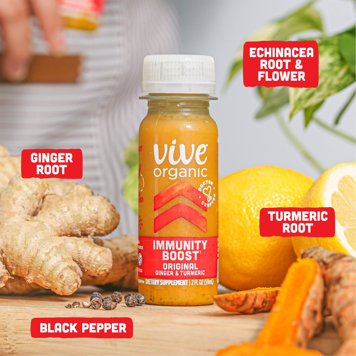 미국직구 Vive 59ml 4팩 / Vive Organic Immunity Boost Shot, Original Ginger and Turmeric Wellnes 5