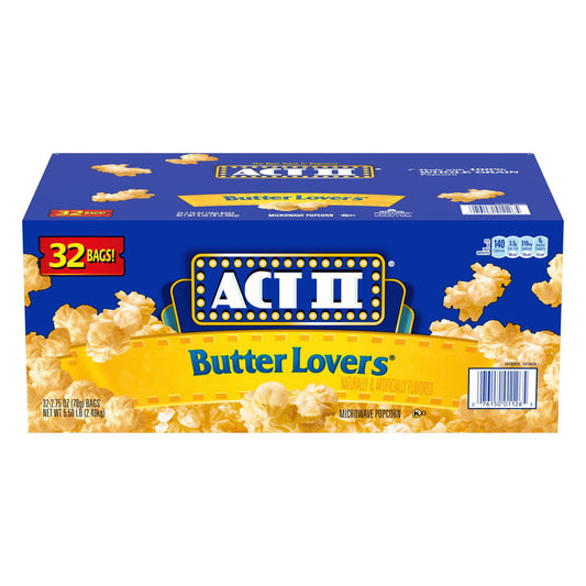 미국직구 ACT II Butter 78g / ACT II Butter Lovers Microwave Popcorn, 78g, 32 pk. 1