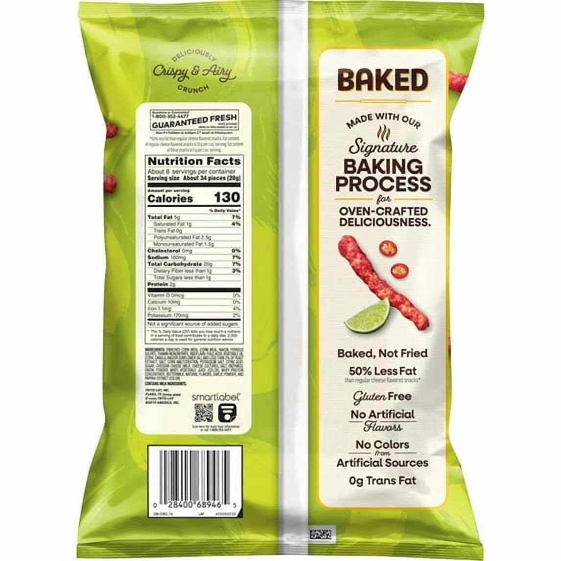 미국직구 215g 3팩 / ( 3 Pack ) Baked Cheetos Crunchy 50% Less Fat Flamin Hot Limon Cheese 3