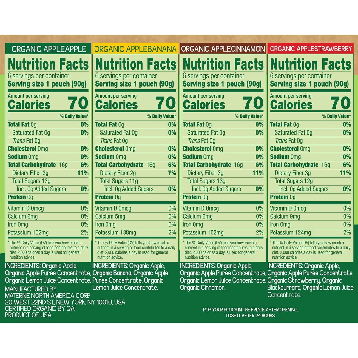 미국직구 GoGo SqueeZ 91g 24팩 / GoGo SqueeZ Organic Applesauce Pouches, Variety Pack, 91g, 24 c 2