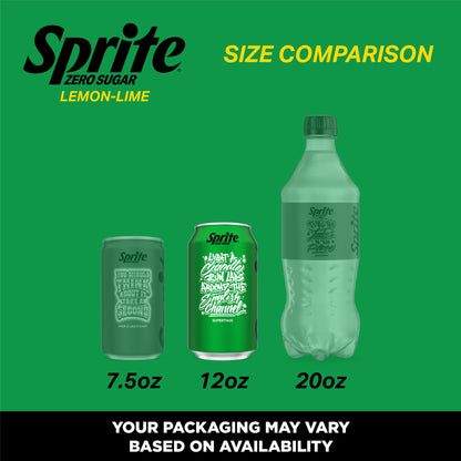 미국직구 스프라이트 Zero Sugar Lemon-Lime Caffeine Free Soda Pop Fridge Pack Cans, 12 fl oz, 12 Pack