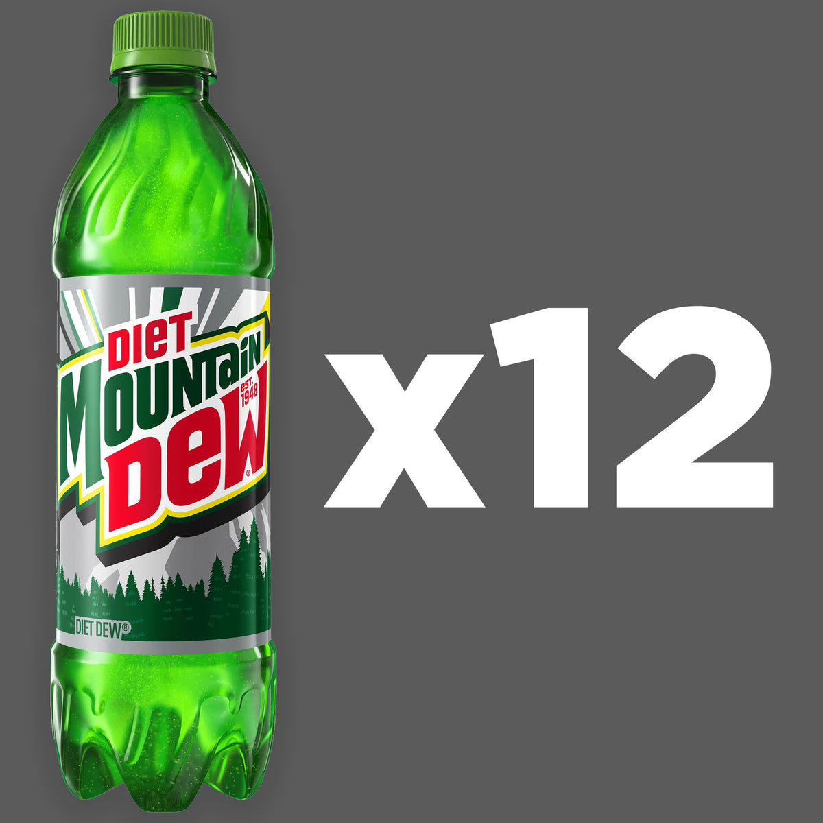 미국직구 마운틴듀 Diet  Soda Pop, 16.9 fl oz , 12 Pack Plastic Bottles
