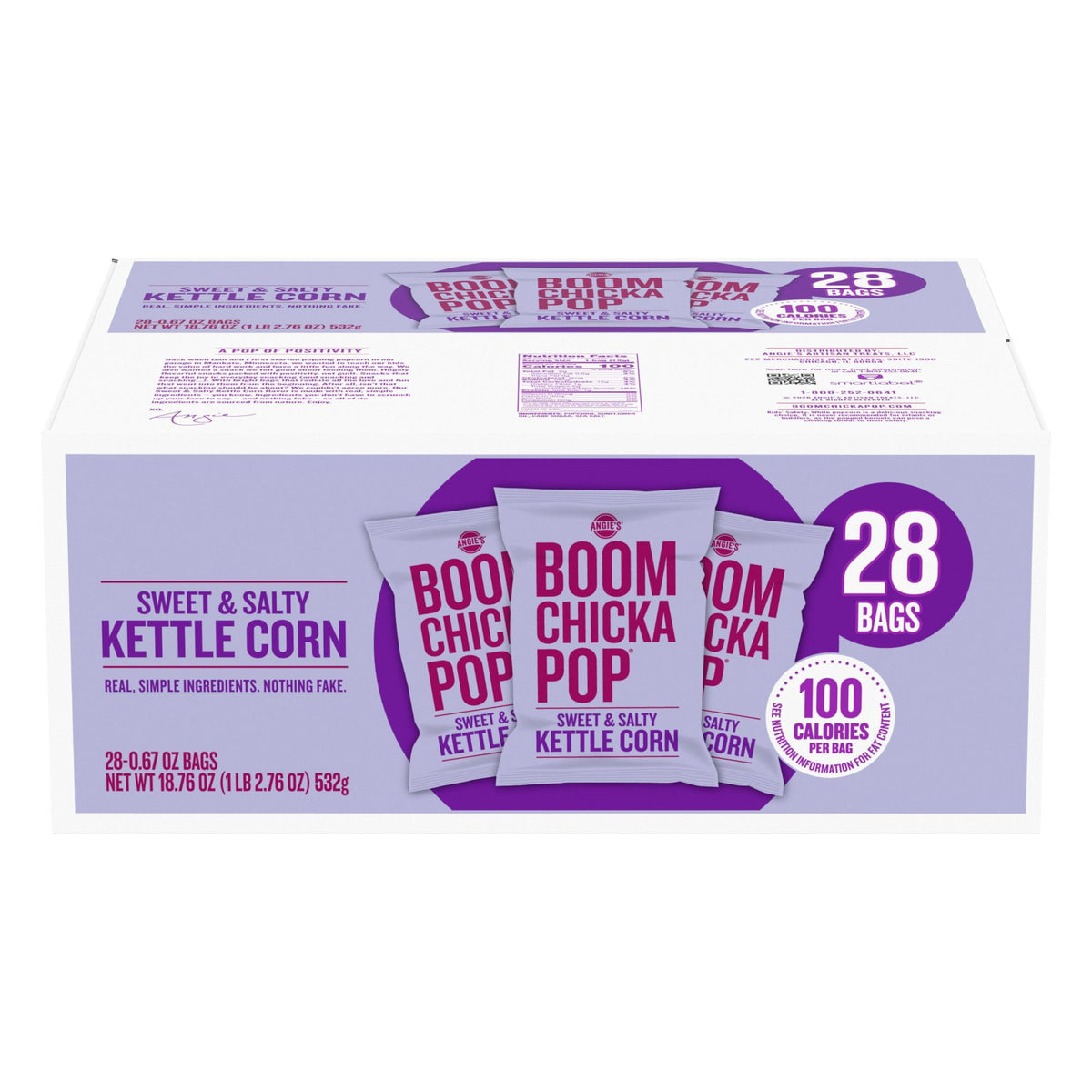 미국직구 Angie's BOOMCHICKAPOP Sweet 19g / Angie's BOOMCHICKAPOP Sweet & Salty Kettle Corn Popcorn, 19g, 1