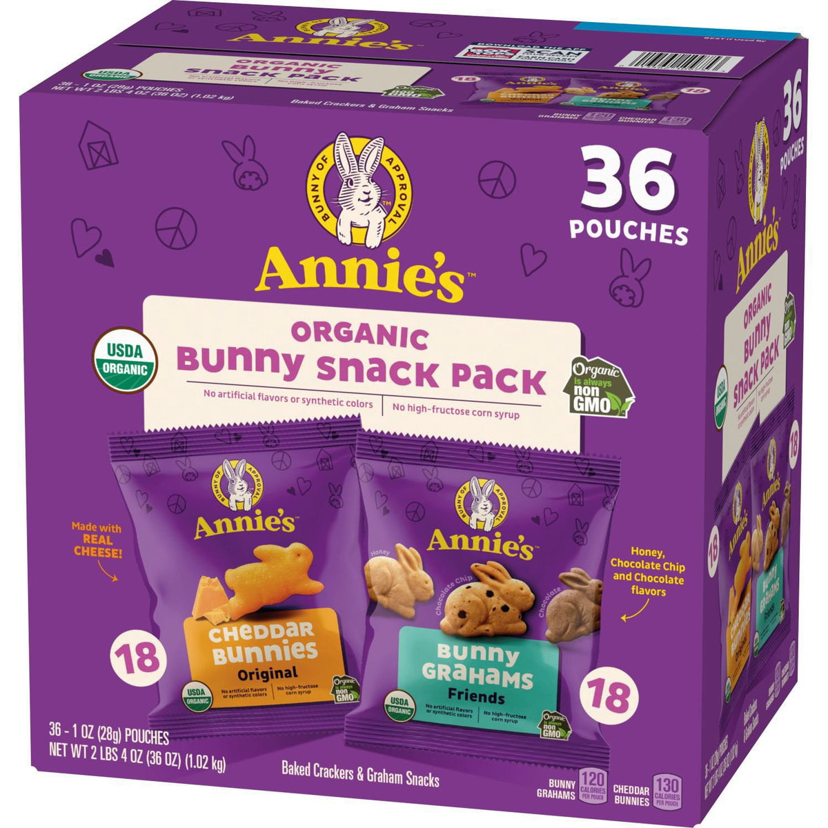 미국직구 Annie's Favorite Bunny 28g / Annie's Favorite Bunny Snacks Variety Pack, 28g, 36 pk. 1