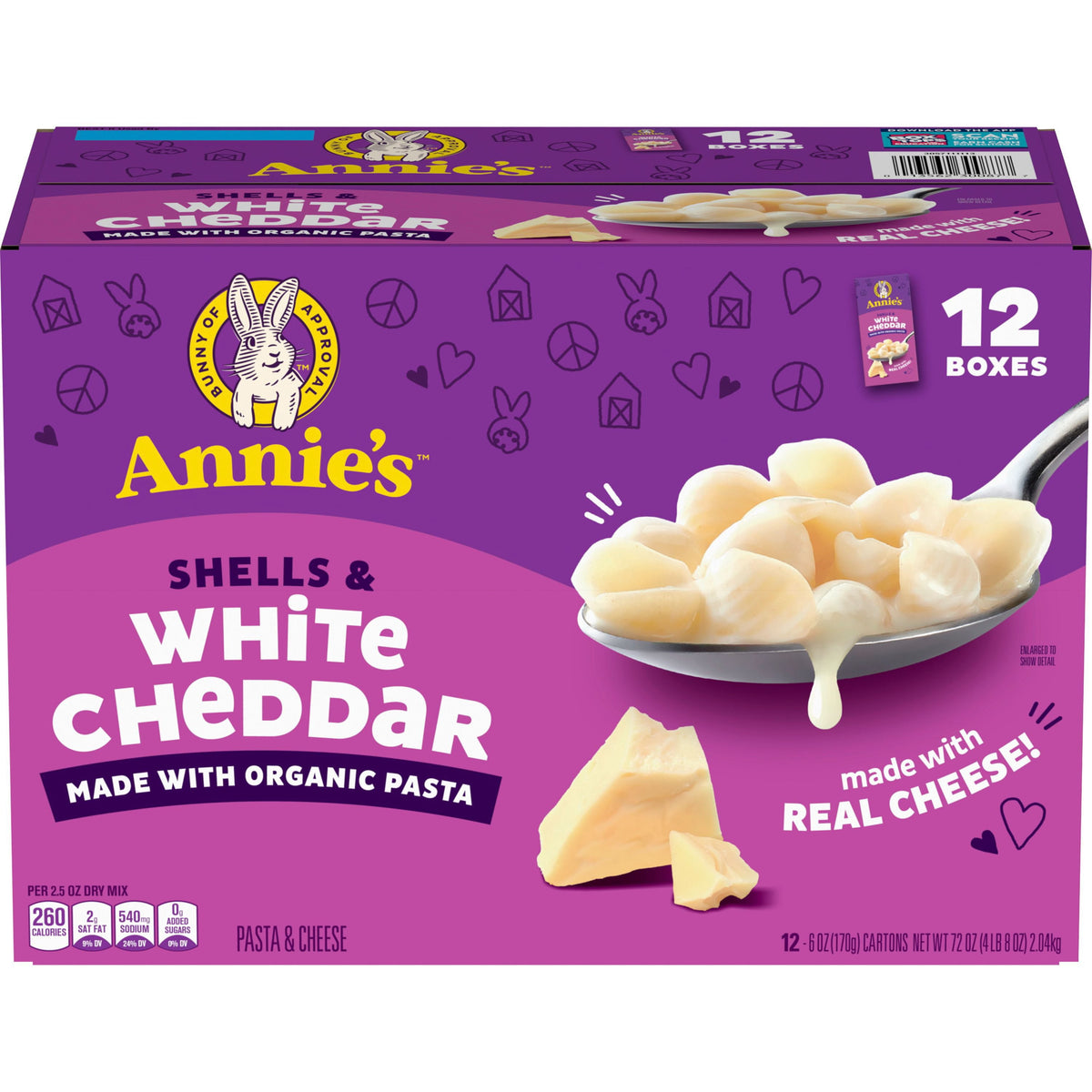 미국직구 Annie's Shells and 170g / Annie's Shells and White Cheddar Mac and Cheese 170g,12 pk. 1