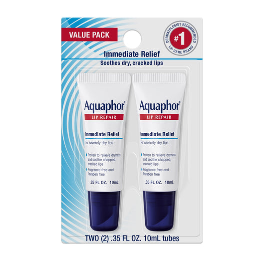 미국직구 Aquaphor Lip Repair 10ml 2팩 / Aquaphor Lip Repair Ointment for Dry Chapped Lips, Lip Balm with  1
