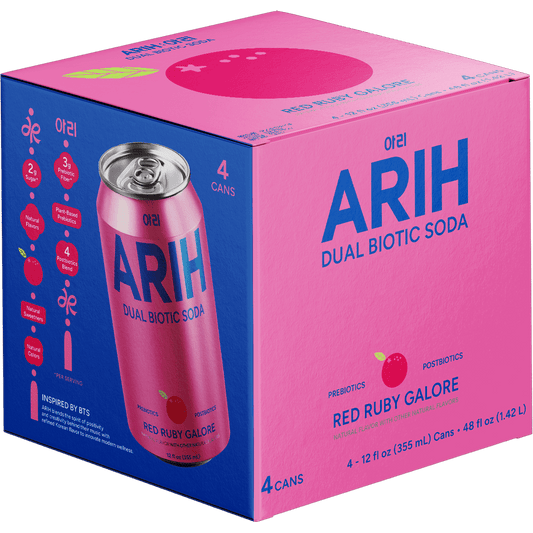 미국직구 ARIH Dual Biotic 355ml 4팩 / ARIH Dual Biotic Soda, Functional Prebiotic and Postbiotic Soda, Lo 1
