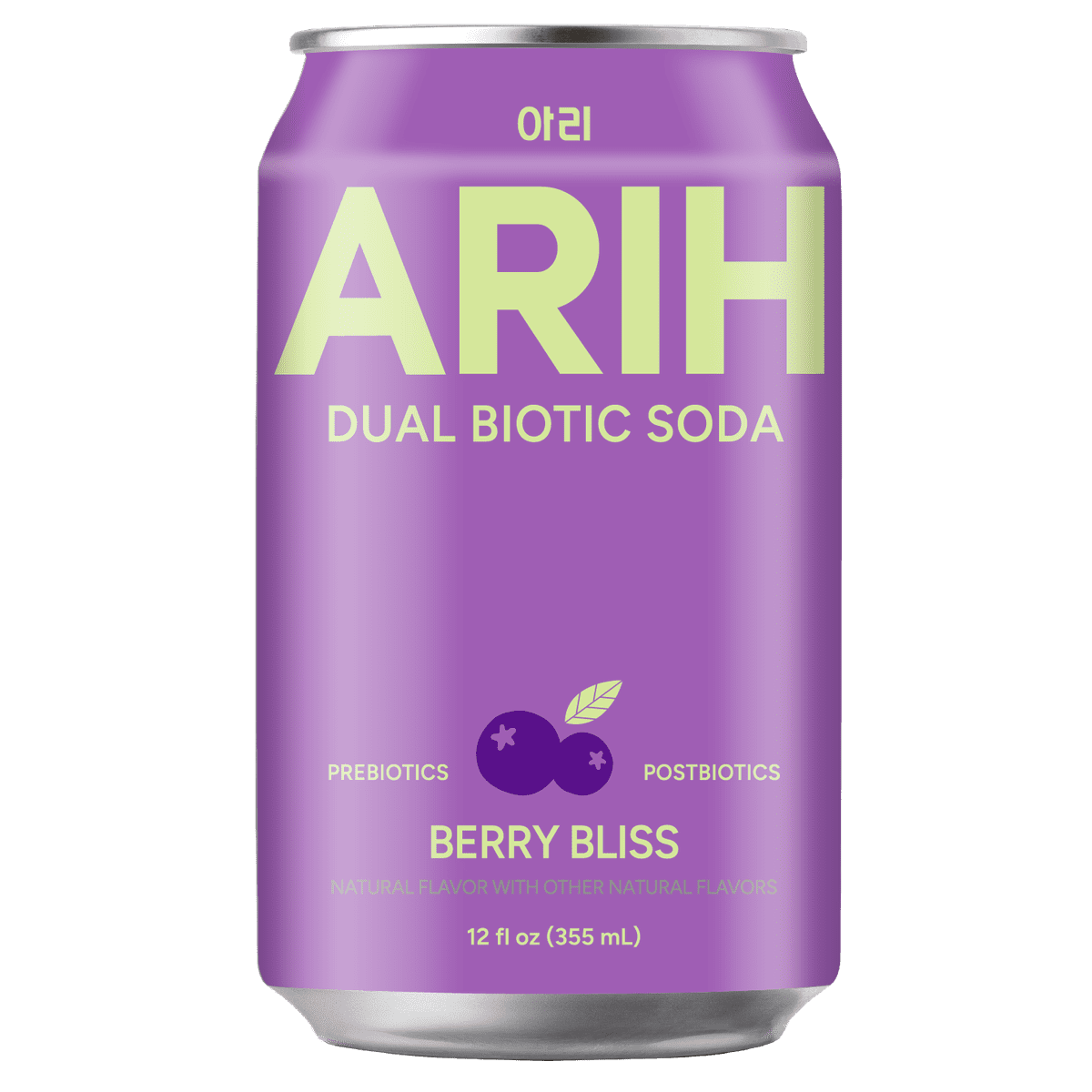 미국직구 ARIH Dual Biotic 355ml 2팩 / ARIH Dual Biotic Soda, Functional Prebiotic and Postbiotic Soda, Lo 1
