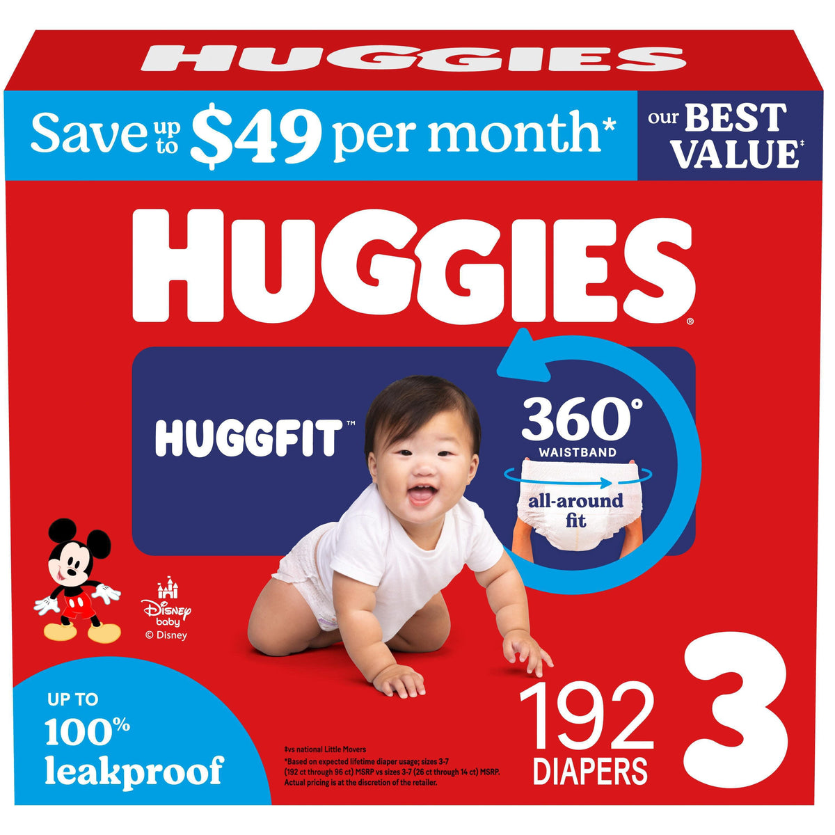 미국직구 하기스 리틀무버스 허그핏 360 기저귀 / Huggies Little Movers HuggFit 360 Diapers