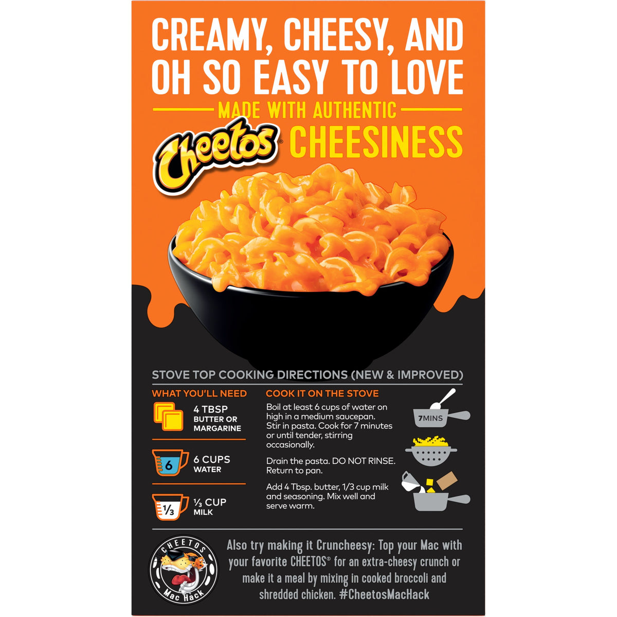 미국직구 치토스 Mac N Cheese Pasta with Flavored Sauce Bold & Cheesy Flavor, 5.9 oz Box