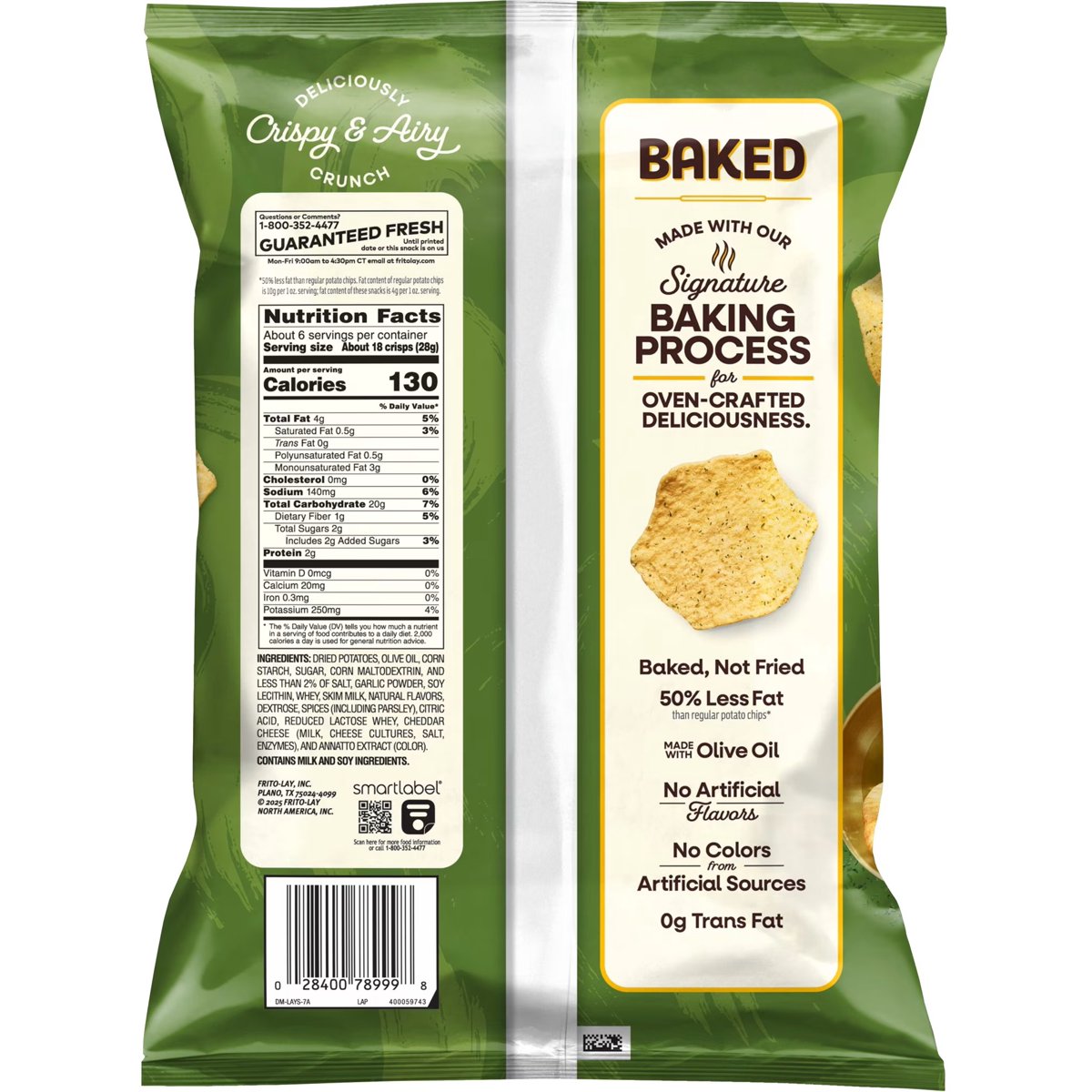 미국직구 Lays Baked Potato 33ml 16팩 / Lays Baked Potato Crisps Made with Olive Oil, Roasted Ga 3