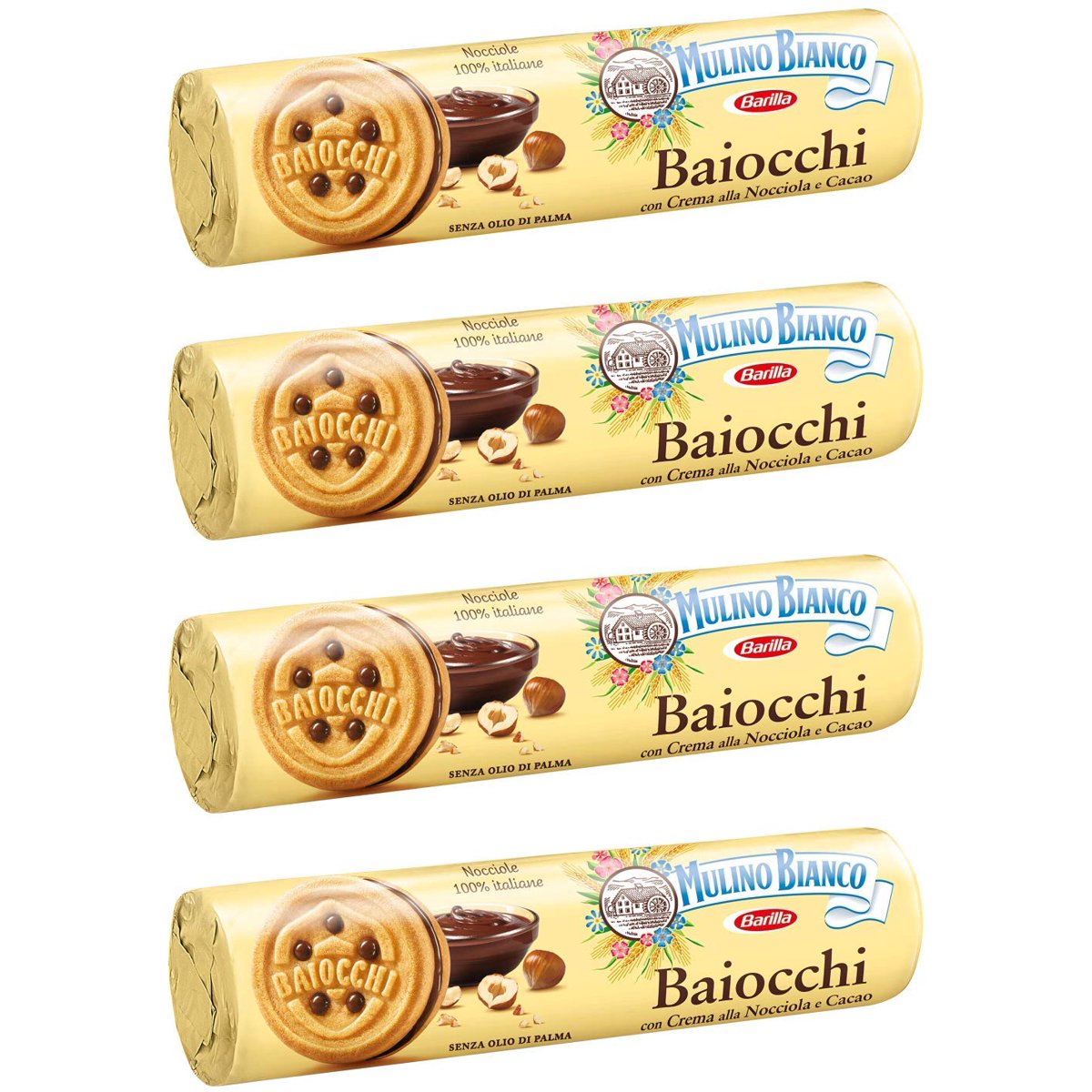 미국직구 3x Mulino Bianco 견과 168g 4팩 / 3x | Mulino Bianco: "I Baiocchi" Cookies With Cream Haz 2