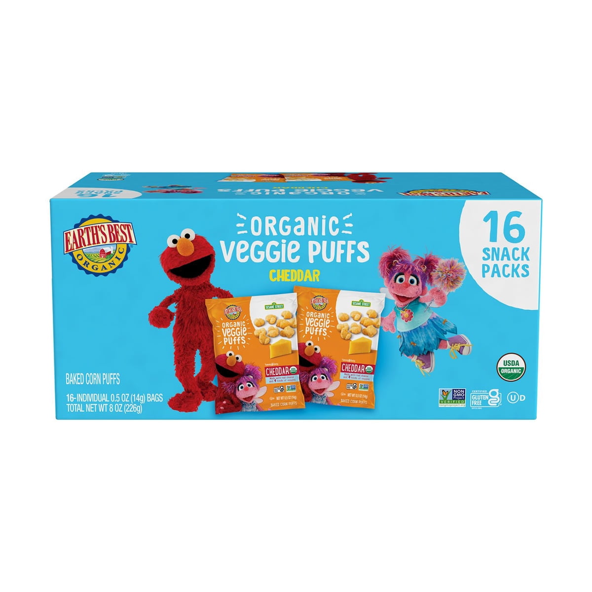 미국직구 Earths Best 1.4kg 16팩 / Earths Best Organic Cheddar Veggie Puffs, .1.4kg, 16 ct. 2