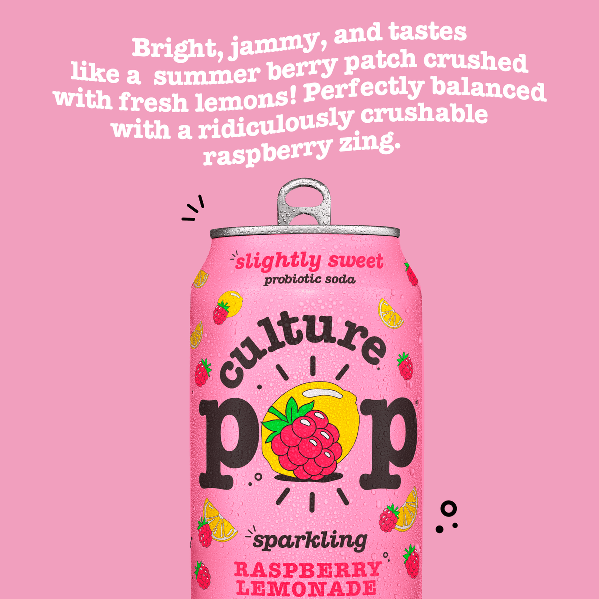 미국직구 유산균 355ml 12팩 / (12 pack) Culture Pop Soda Raspberry Lemonade, Probiotic Soda, 355ml 5
