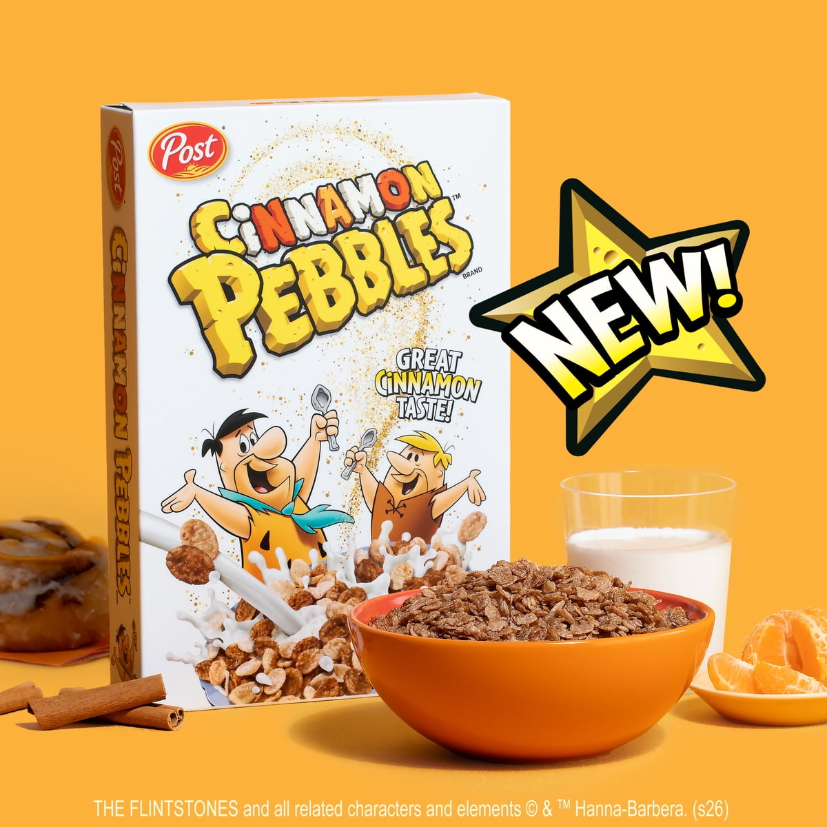 미국직구 Post Cinnamon PEBBLES 57g 2팩 / Post Cinnamon PEBBLES Breakfast Cereal, Gluten Free, O 2