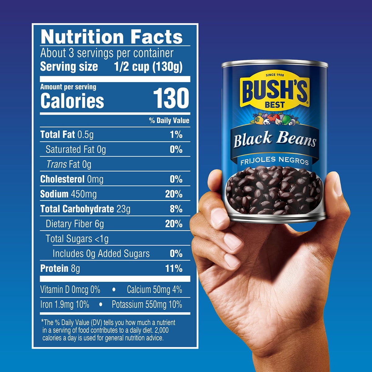 미국직구 Bush's Black Beans 425g / Bush's Black Beans 425g, 6 pk. 7