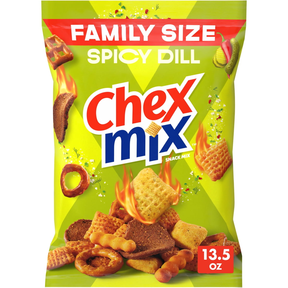 미국직구 383g 8팩 / (8 pack) Chex Mix Spicy Dill Snack Mix, Savory Snack Bag, Family Size 2
