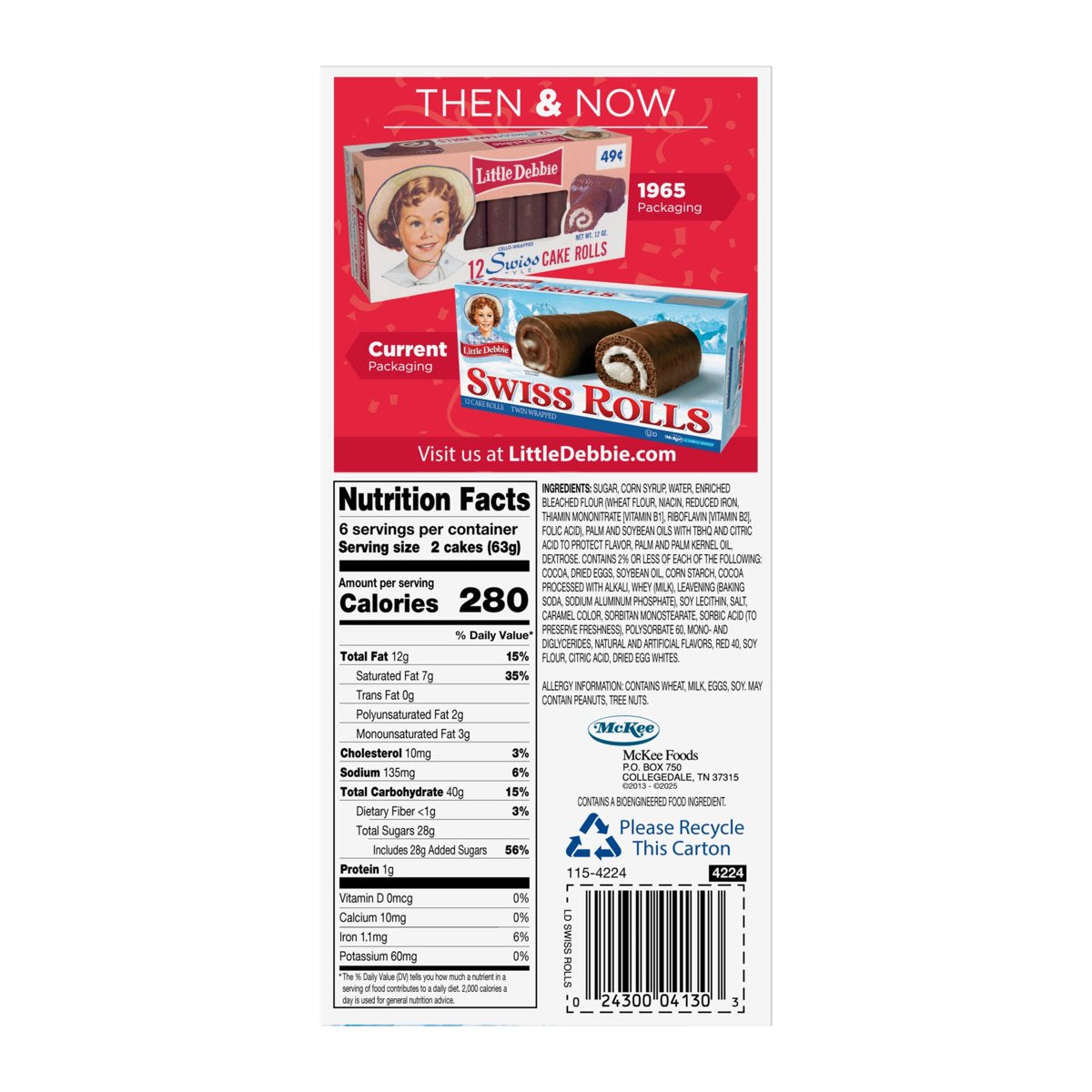 미국직구 Little Debbie 377g / Little Debbie Variety Pack Swiss Rolls & Zebra Cakes Snack Cakes 4
