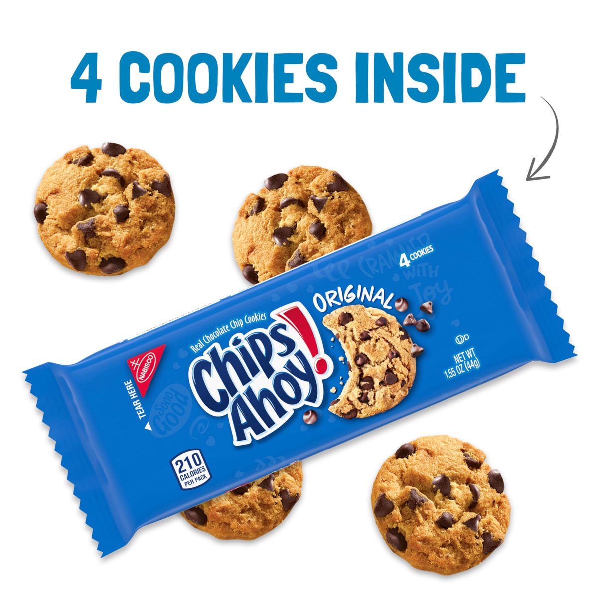 미국직구 3x Chips Ahoy 초콜릿 6g / 3x | Chips Ahoy! Original Chocolate Chip Cookies, 40 Snack Pac 4