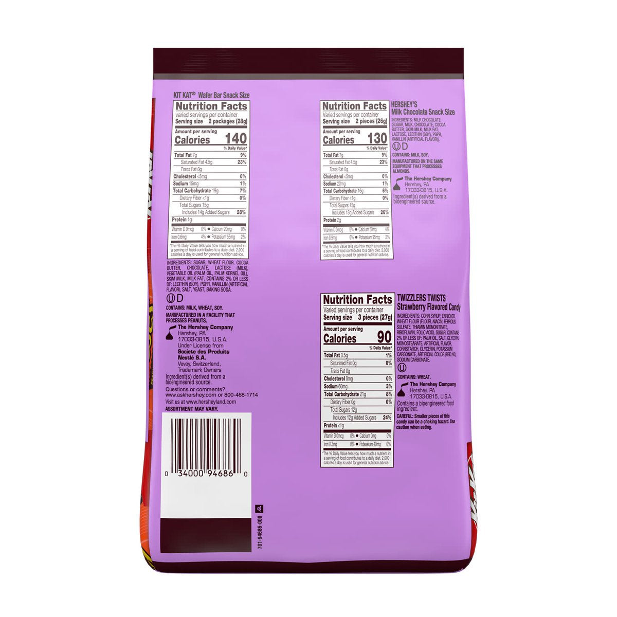미국직구 Hershey 캔디 763g / Hershey Assorted Flavored Snack Size, Candy Party Pack, 763g 3