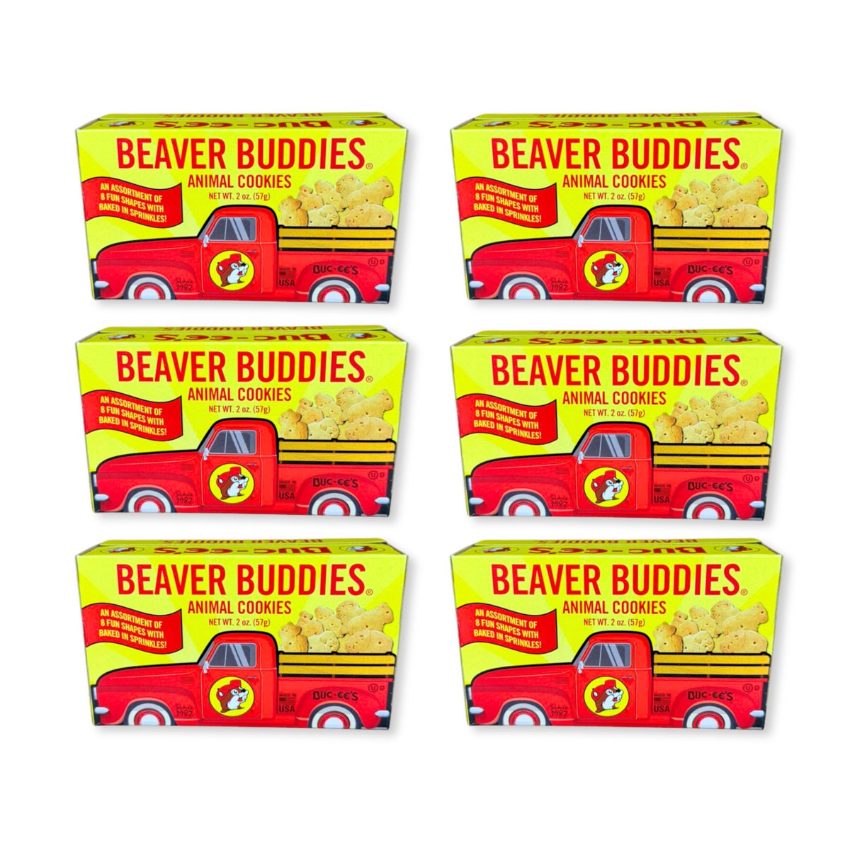 미국직구 3x Buc-Ees Beaver 과자 6g 6팩 / 3x | Buc-Ees Beaver Buddies Animal Cookies Pack Of 6 & 2 2