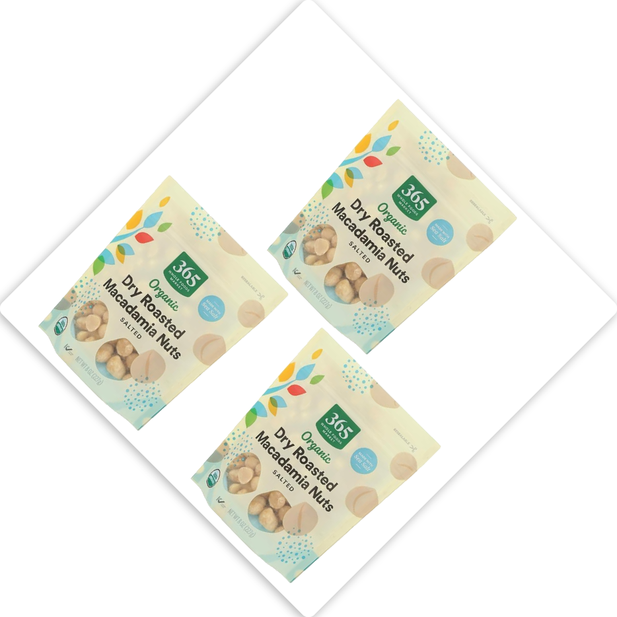 미국직구 3 Pack 365 견과 227g 3팩 / 3 Pack | 365 by Whole Foods Market Macadamia Nuts, 3 Bags x 2 4