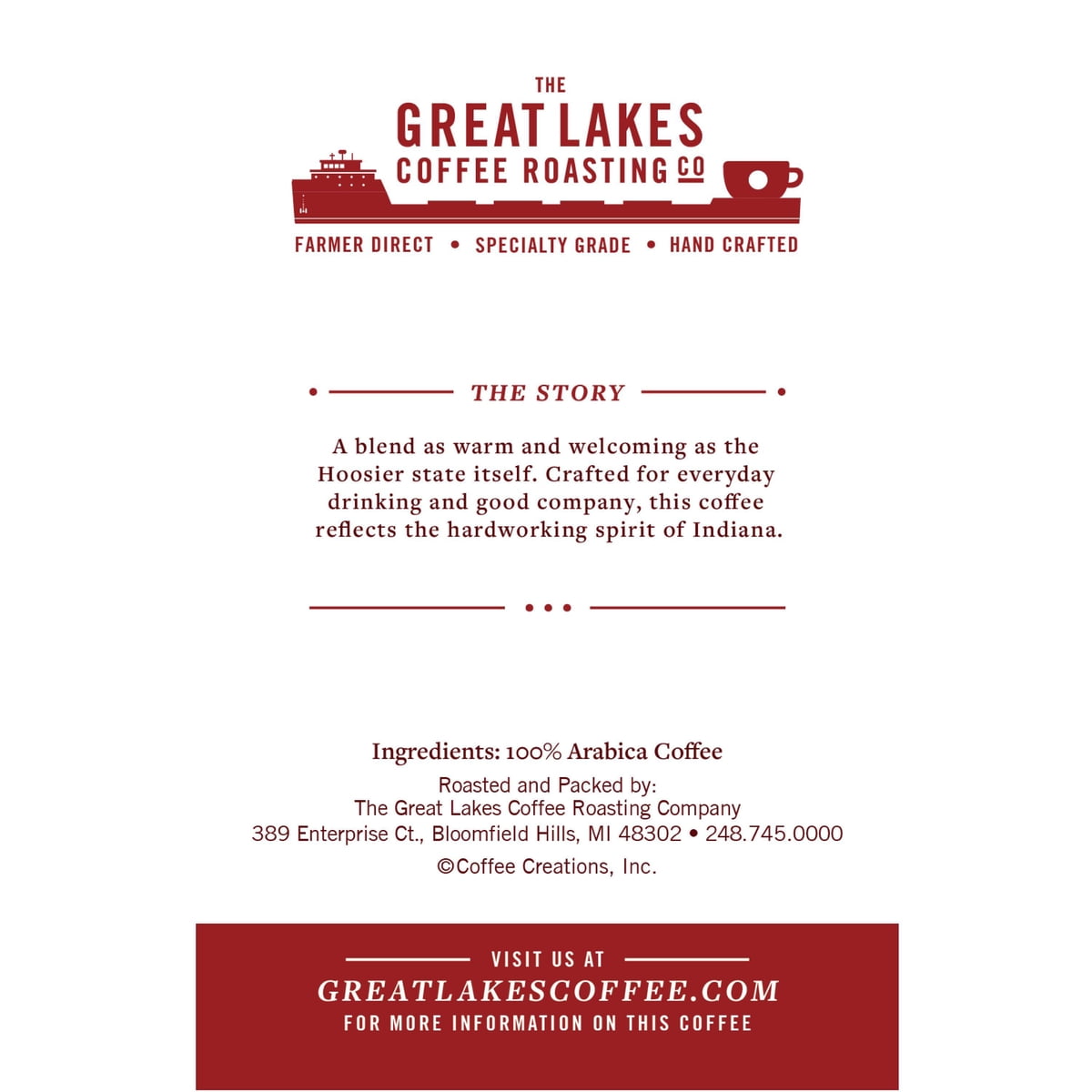 미국직구 Great Lakes Medium 커피 907g / Great Lakes Medium Roast Whole Bean Coffee, Hoosier Blen 2