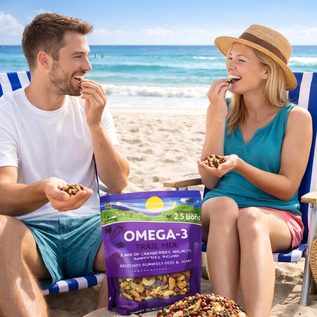 미국직구 Omega 견과 1.1kg / Omega 3 Trail Mix Snack Blend Cranberries Walnut Almond Pumpkin Seed 4