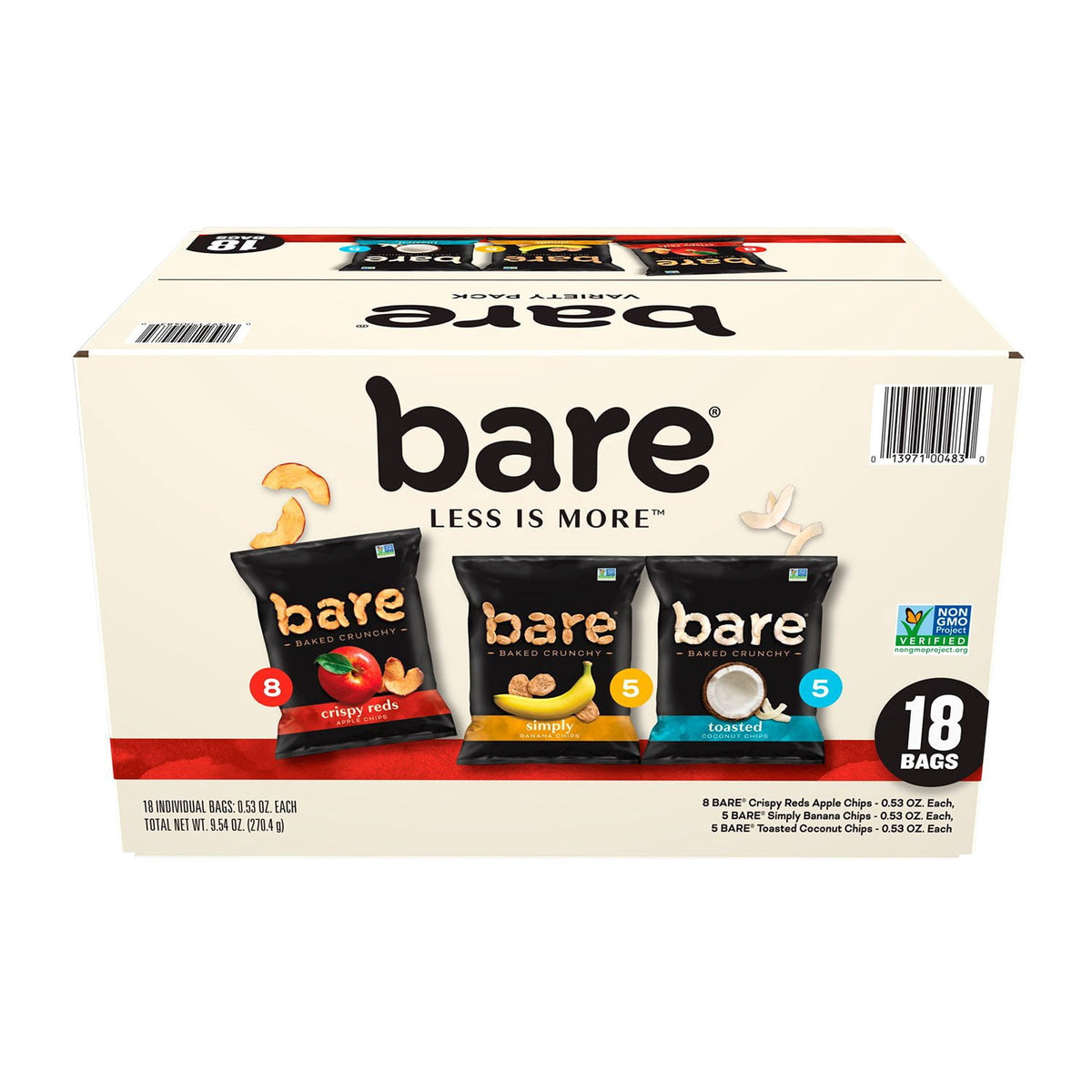 미국직구 Bare Baked Crunchy 15g / Bare Baked Crunchy Variety Pack Chips, 15g, 18 pk. 1