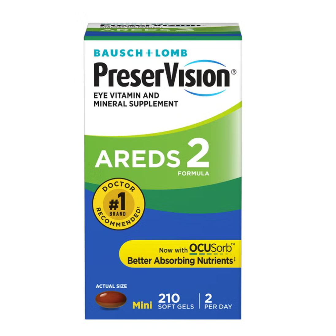 미국직구 프리저비전 AREDS2 눈 영양제 210캡슐 / Bausch & Lomb PreserVision AREDS2, 210 Count