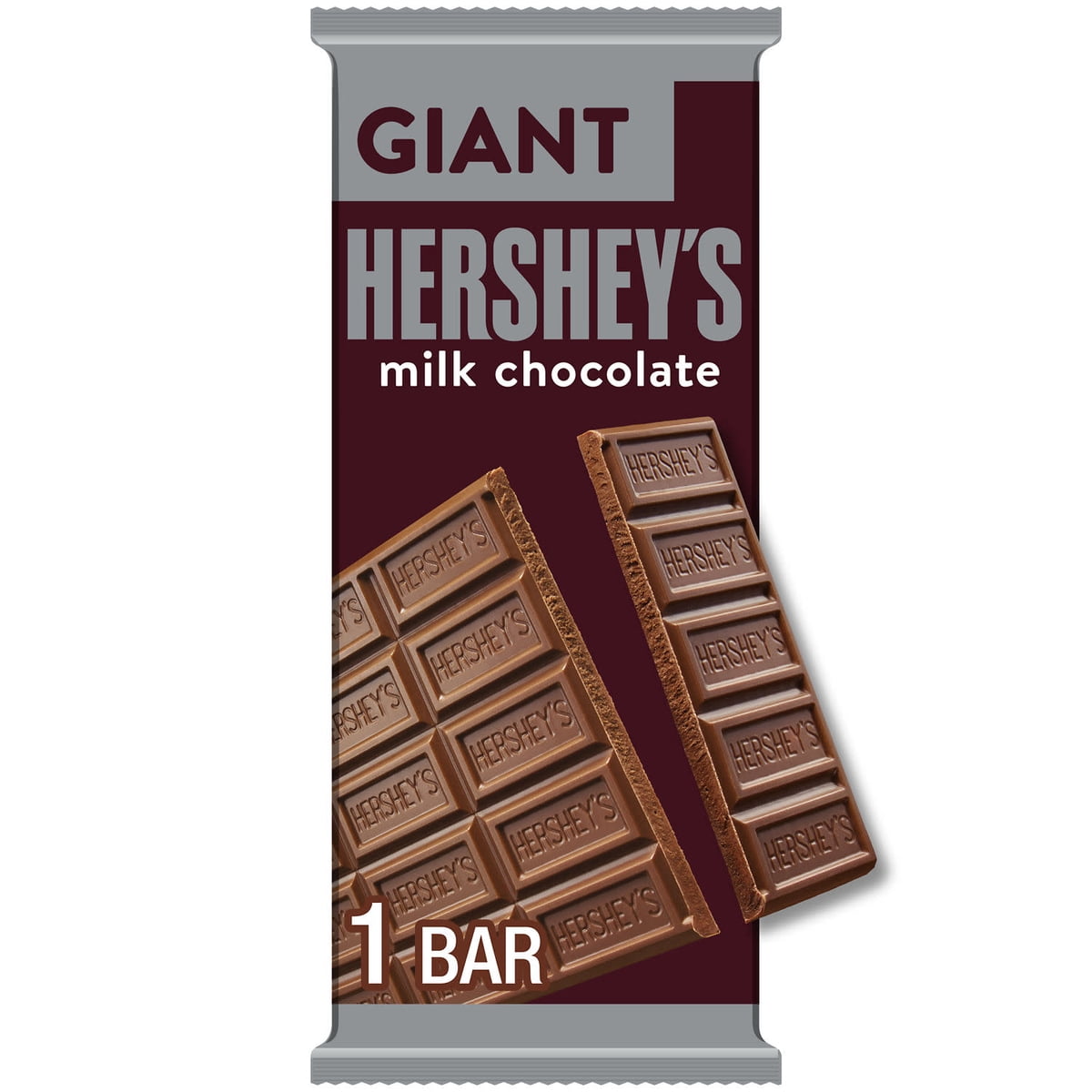 미국직구 Hershey's 초콜릿 214g 2팩 / Hershey's Milk Chocolate Giant Candy, Bar 214g, 25 Pieces, 2  2