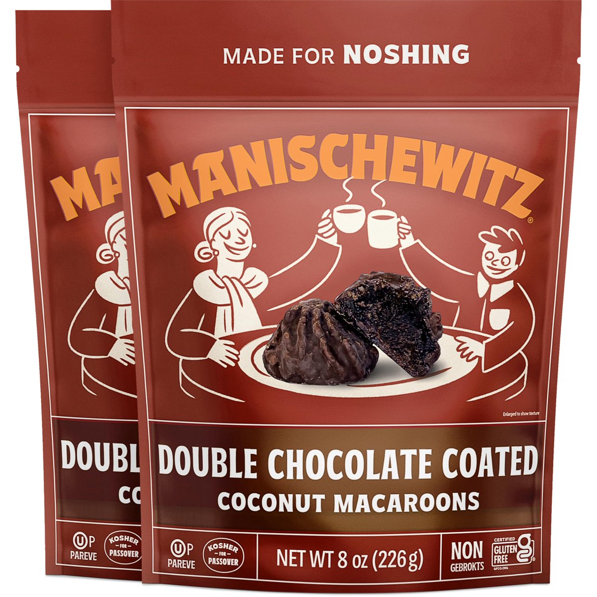 미국직구 3x Manishewitz 초콜릿 227g 2팩 / 3x | Manishewitz, Double Chocolate Coated Coconut Macaro 2