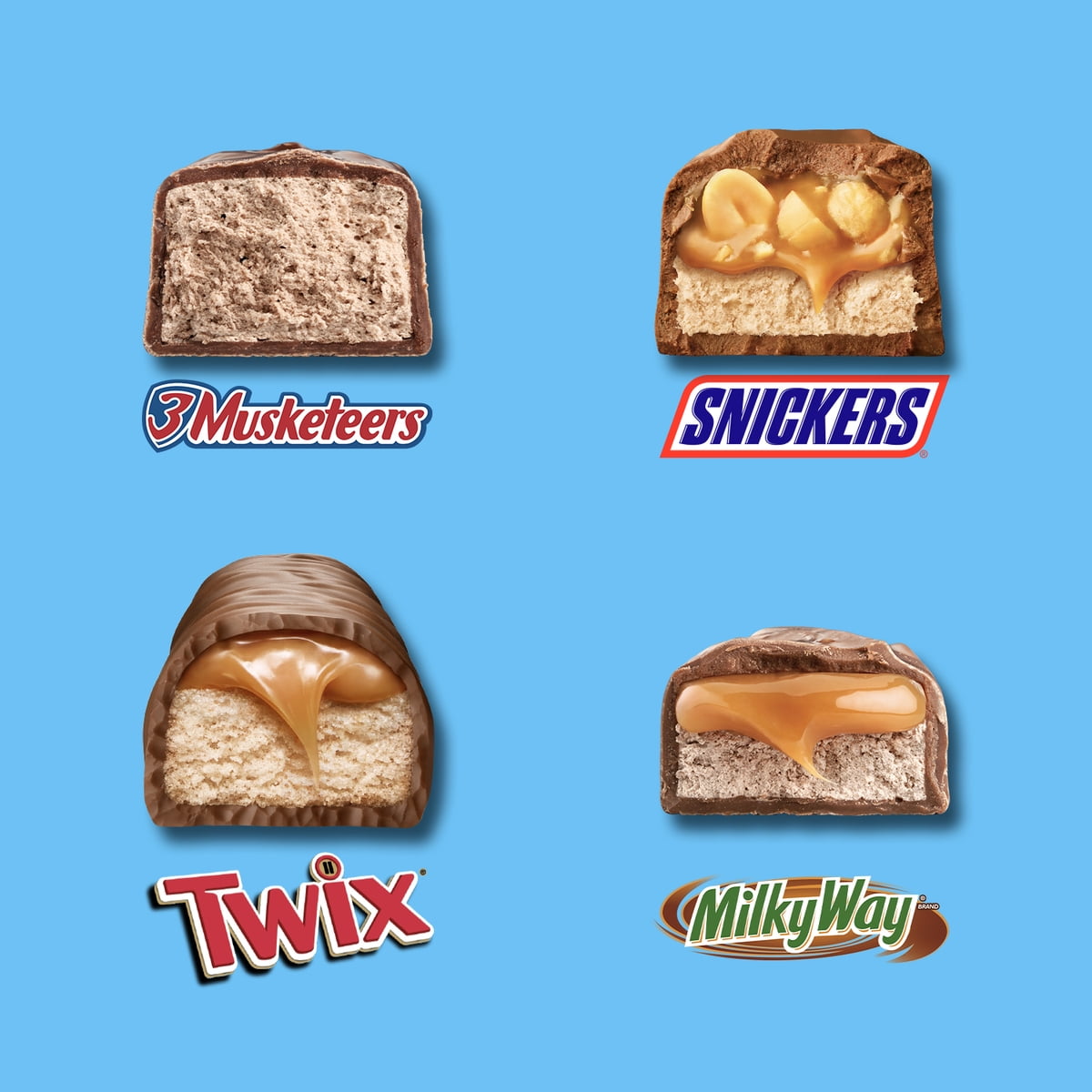 미국직구 Snickers 초콜릿 236g / Snickers, Twix & More Minis Chocolate Candy Bars Variety pack - 2 3