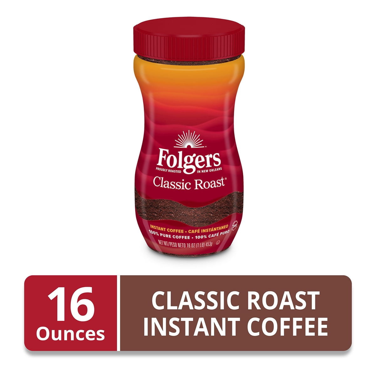 미국직구 Folgers 커피 454g / Folgers Classic Roast Instant Coffee Crystals, 454g 2