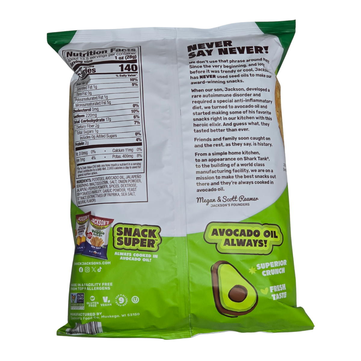 미국직구 Jackson's Spicy Jalapeo 399ml / Jackson's Spicy Jalapeo Kettle Cooked Potato Chips in 2